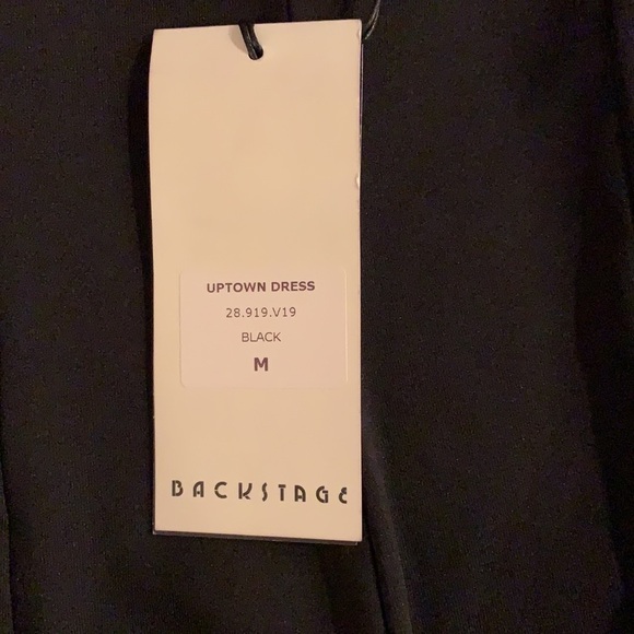 𝅺nwt Backstage Uptown Dress Black Mini Zipper Dress LBD Revolve M - Picture 7 of 7